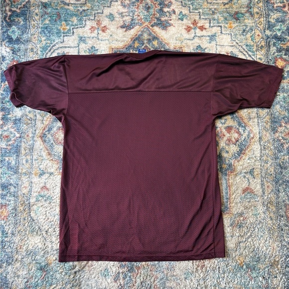 Vintage 90s Champion Burgundy Blank Football Jersey Large - Picture 2 of 5